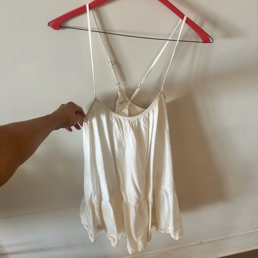 Lovers + Friends White Spaghetti Strap Top